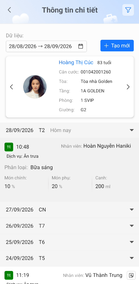Thông tin chi tiết người cao tuổi